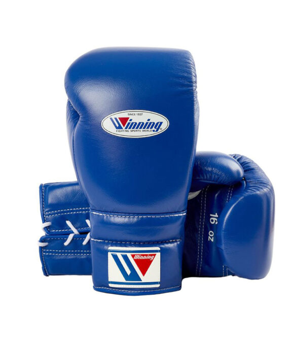 1:1 Custom Handmade Winning Lace-up Training boxing gloves - Blue