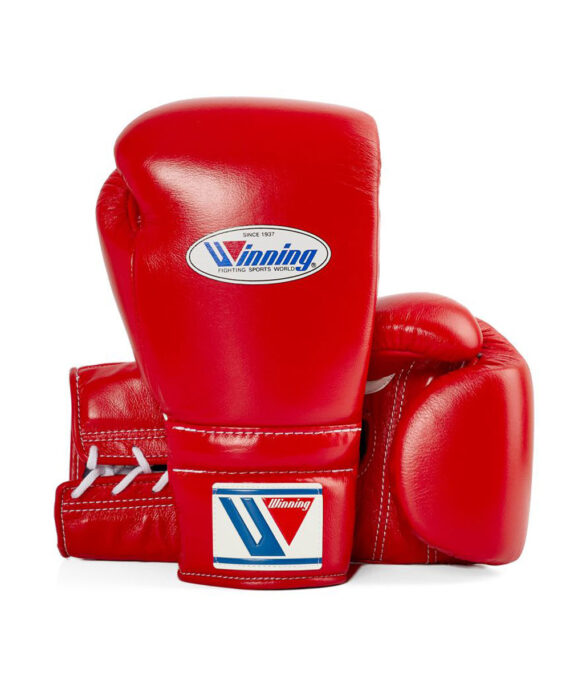 1:1 Custom Handmade Winning Lace-up Training boxing gloves - Red