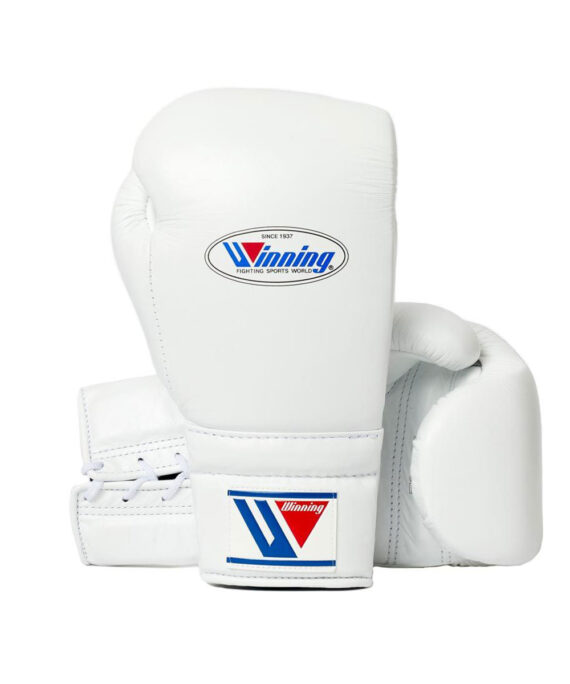 1:1 Custom Handmade Winning Lace-up Training boxing gloves - White