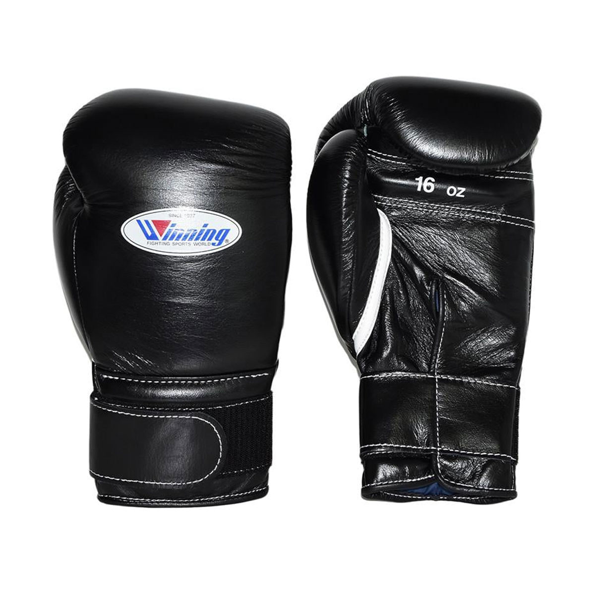 1:1 Custom Handmade Winning Velcro boxing gloves - Black