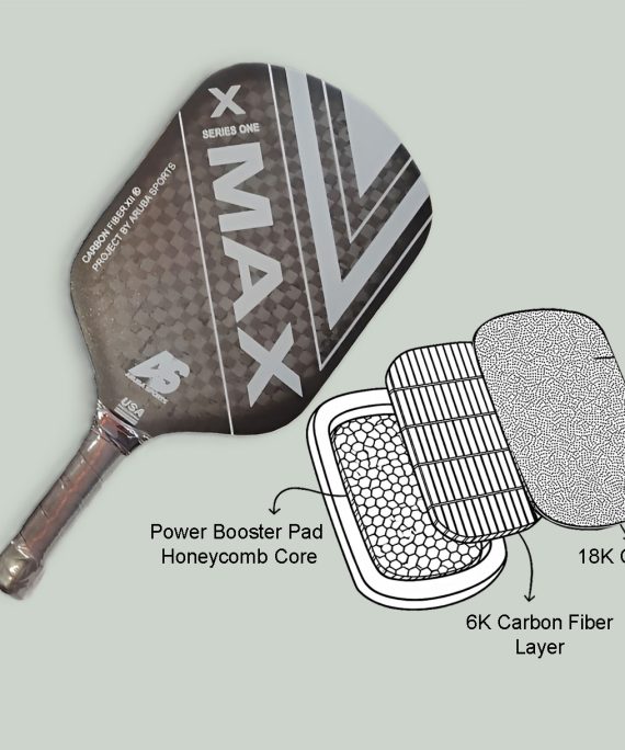 Pickleball Paddle 15mm, Premium 18K Carbon Fiber Face, Multi-Layer Polymer Honeycomb Performance Core, Lightweight Design, Comfortable Non-Slip Grip