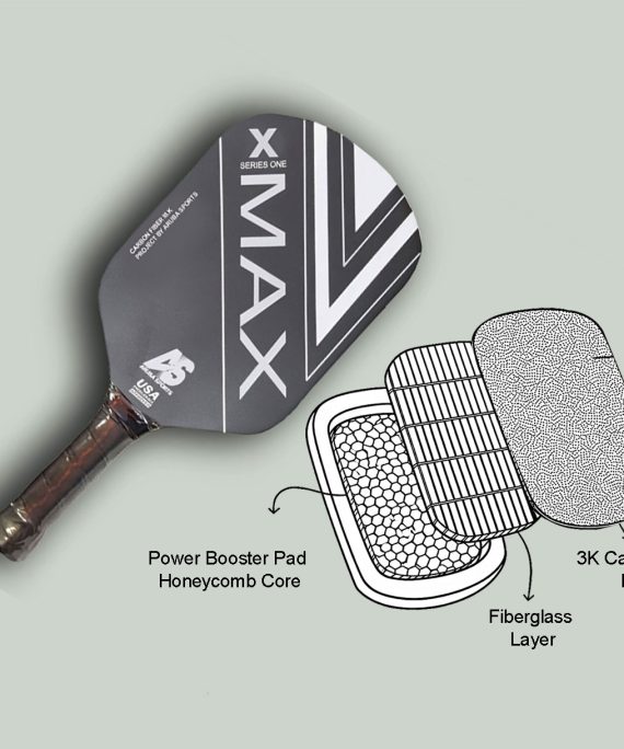 Pickleball Paddles Multi-Layer MATTE Textured Carbon Fiber & Fiberglass Pickleball Paddle 15mm Black, USAPA Approved