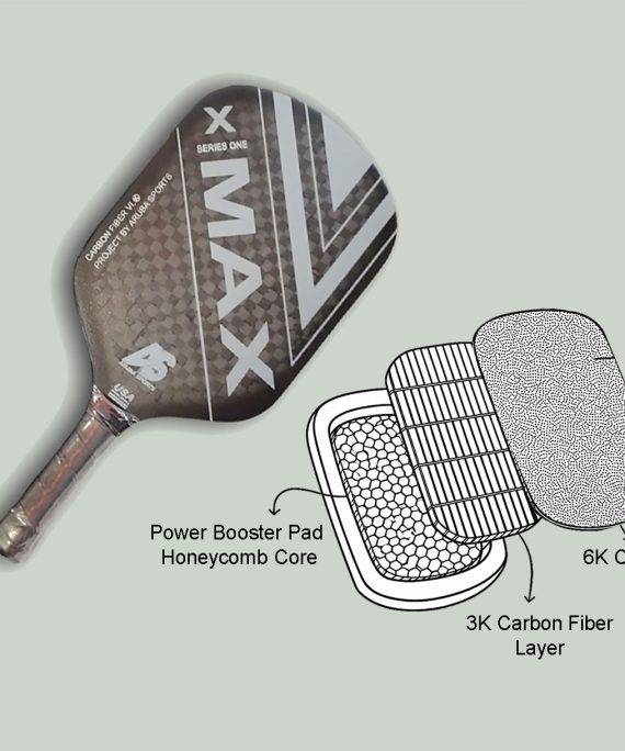 Carbon Fiber 6K Pickleball Paddle, 15mm Multi-Layer Core, Matte Textured Surface, USAPA Approved